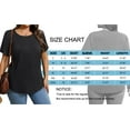 thumbnail image 6 of MOSHU Scoop Neck T-shirts for Women Short Sleeve Plus Size Tops Curved Hem Womens Shirts, 6 of 10