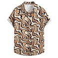 thumbnail image 1 of Playeras Y Camisas Para Hombre Moda de verano para hombre, camiseta informal con estampado hawaiano, camiseta de manga corta, moda de playa, Material informal (Yellow, L), 1 of 7