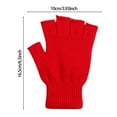 thumbnail image 3 of New! Aonity Gloves Red A， Women Men Winter Warm Knitted Fingerless Half Finger Gloves Knit Mitten, 3 of 8