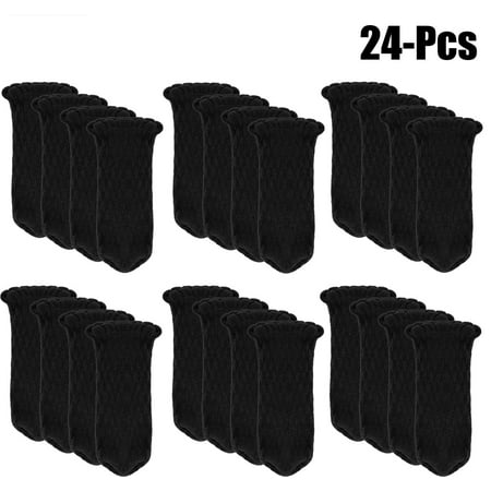 Leg Bed Chair - 24Pcs Chair Socks, Justdolife Knitted Anti-skid Furniture Leg Covers Caps Floor Protectors Table Pads with Rubberized Grips for Home Kitchen Living Room Patio Office