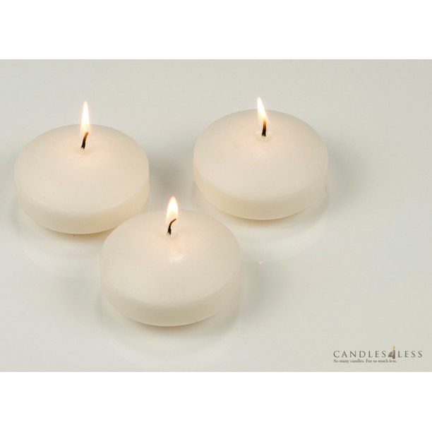 3" Ivory Floating Candles (72pcs)