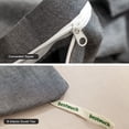 thumbnail image 5 of BESTOUCH Duvet Cover Set King 100% Washed Cotton Linen Feel Soft Chic Lightweight 3Pcs (Dark Grey, 104"x90"), 5 of 8