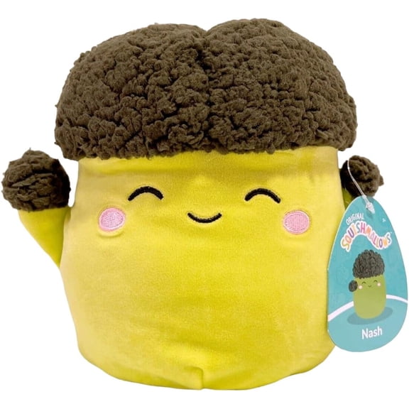 Squishmallows 5-Inch Nash Broccoli, Veggie Food Squad - Official Jazwares Plush - Collectible Soft & Squishy Stuffed Animal Toy
