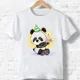 thumbnail image 3 of 2024 Camiseta de algodón con estampado de lazo y número 1-9 de panda de feliz cumpleaños para niños y niñas, divertida camiseta de dibujos animados para bebés, ropa de regalo para niños, 3 of 5