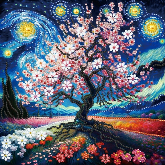Starry Peach Diamond Art Painting Kit