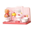 thumbnail image 2 of Juego de muebles para casa de muñecas, juego de baño, suministros para casa de juegos con de baño musical, de simulación para niños mayores de 3 años,, 2 of 8