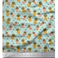 thumbnail image 1 of Soimoi Silk Fabric Tree & Pine Fruits Print Fabric by The Yard 42 Inch Wide, 1 of 1