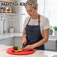 thumbnail image 3 of SharkTRUE TPU Rubber Cutting Board, Flexible Chopping Mat for Kitchen DShape Cutting Mats, Professional KnifeFriendly , Dishwasher Safe, BPA Free, Half Round Prep Board, 3 of 10
