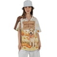 thumbnail image 4 of Welcome Fall Soft Coated Wheaten Terrier Cozy Autumn Field Pumpkins Leaves Hawaiian Shirt Breathable Summer Unisex Merch Wheatie Dog Lover - 12013, 4 of 6