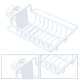 thumbnail image 3 of Estante para grifo de cocina, soporte para esponja, organizador Caddy para fregadero, escurridor colgante de acero inoxidable, 3 of 5