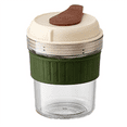 thumbnail image 2 of 500ml Ice Maker Cup with Pressing Type Ice Tray,Silicone Cold Brew Coffee Maker for Outdoor Use, Portable Iced Drink Cup,1 x Coffee cold extraction cup, 2 of 6