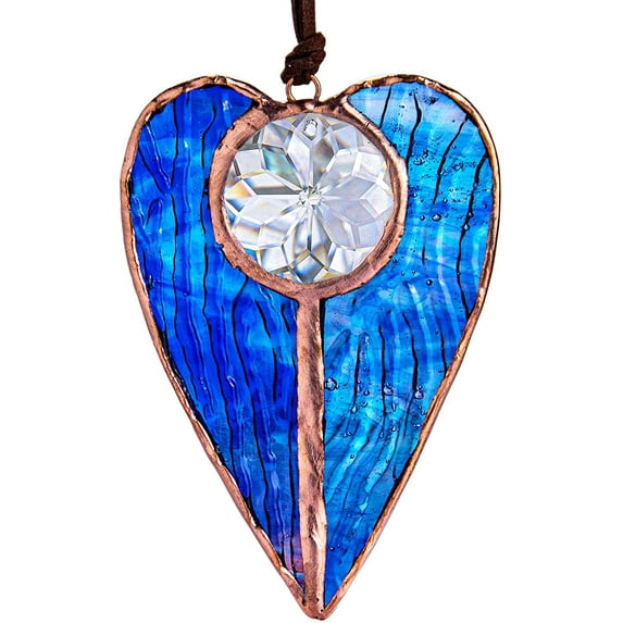 H&D Suncatcher Stained Glass Window Crystal Hangings Heart Decor Rainbow Maker
