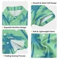 BZSMCE Short-Sleeve Button-Down Shirt Summer Green Background Palm Tree ...
