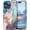 Blue Gray, variant on CASEFIV for iPhone 14 Pro Case,Marble Stylish Heavy Duty Shockproof Full Body Protection Phone Covers for Women Girls,Blue/Drift Sand