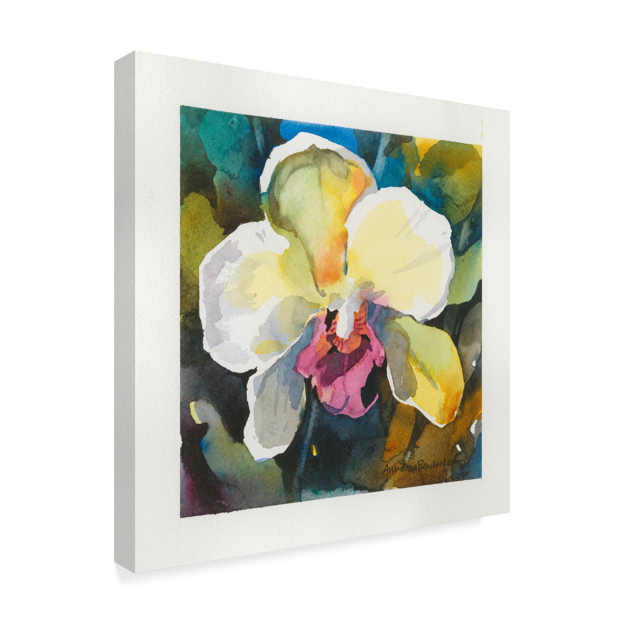Trademark Fine Art 'Elegance White Pink' Canvas Art by Annelein Beukenkamp