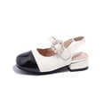 thumbnail image 4 of hengsof Girls Summer Closed Toe Sandals Soft Sole Fashion Hook and Loop Straps Pearl Decorated Princess Shoes Casual Footwear for Big Girls, 4 of 7