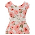 thumbnail image 3 of Little Girl Girls Dress Floral Graduation Summer Birthday Flower Girl Dress USA Peach 4 JKS 2126 BNY Corner, 3 of 4