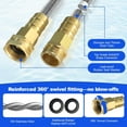 thumbnail image 3 of 25 ft Metal Garden Hose - 304 Stainless Steel Flexible Lightweight No Kink Heavy Duty with 8-Function Nozzle Sprayer, 3 of 5