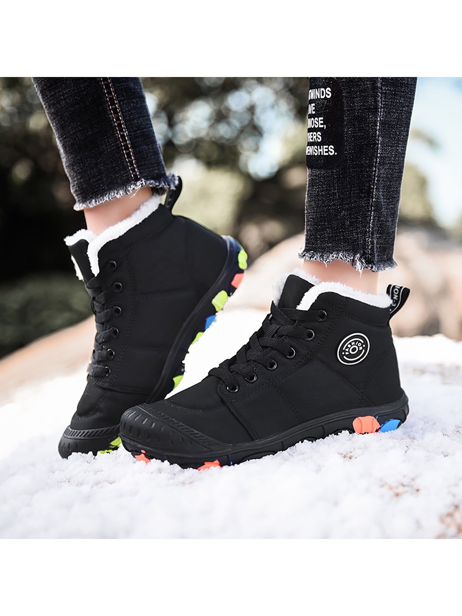 excellent.c Girls Warm Boots Winter Long Boots high Boots Casual Shoes