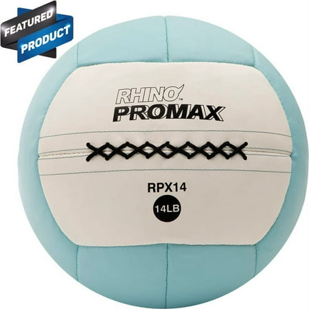 UPC: 0710858025710 | Champion Sports Rhino ProMax 14 lb Weighted Exercise Ball Light Blue Slam Medicine Ball