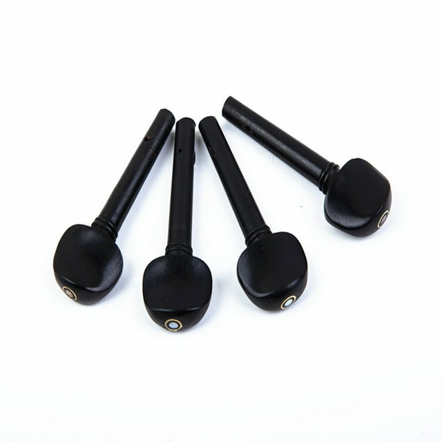 4 Pcs Violin Tuning Peg, Violin Ebony Pegs, Solid Wood Violin Strings Shaft Instruments Replacement Accessory For 1/8 1/2 1/4 3/4 4/4 Violin