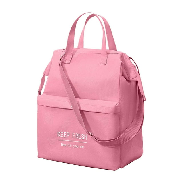 Reusable Lunch Box with Front Pocket - Leakproof Meal Bag for Work/School (26x25cm)