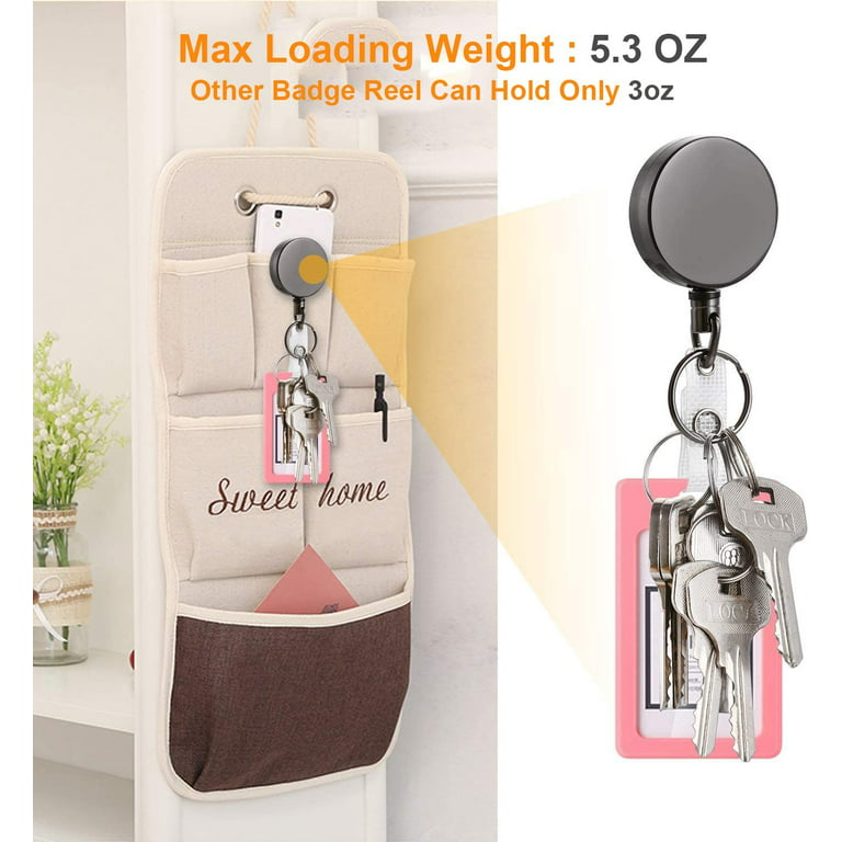 3 pcs/lot Retractable Keychain Heavy Duty Badge Holder Reel with
