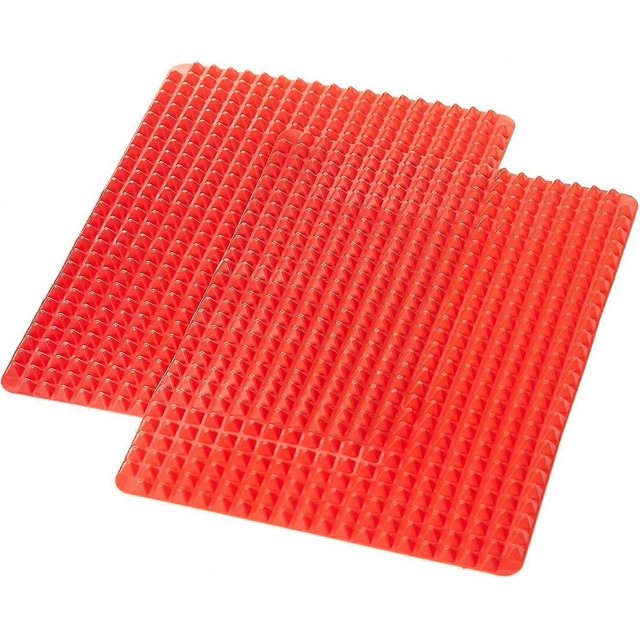 Tapete de silicona antiadherente para cocinar y reducir la grasa (paquete de 2)