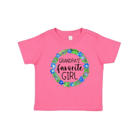 

Inktastic Grandpa s Favorite Girl Blue Flower Wreath Gift Baby Girl T-Shirt