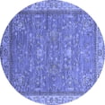 thumbnail image 1 of Ahgly Company Indoor Round Oriental Blue Industrial Area Rugs, 6' Round, 1 of 4