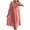 Watermelon Red, variant on WQQZJJ Ladies Nightgown Solid Color Crew Neck Satin Pajama Dress Summer Casual Loose Short Sleeve Nightdresses