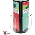 thumbnail image 4 of (4 pack) deflecto Countertop Revolving Literature Racks, Three Compartments, 6 3/4w x 10 1/8h, Blk, 4 of 5