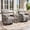 Gray Wicker/Beige Cushion, variant on Opohoro Outdoor Swivel Rocker Patio Chairs Set of 2, with 6 inch Thick Cushions, Wicker Outdoor Swivel Chairs High Back Patio Swivel Glider Chairs for for Porch Deck Backyard