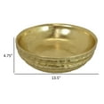 thumbnail image 5 of Round Tray with Hammered Accents, Vintage Details, 14 Inch Gold Resin, 5 of 5