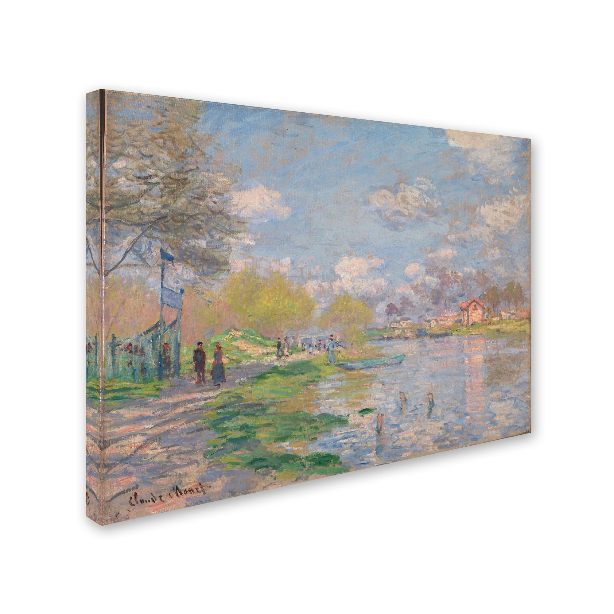 Trademark Fine Art 'Spring By The Seine' Canvas Art by Monet