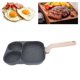 thumbnail image 1 of Sartén para Huevos Fritos, Sartén para Huevos, Sartén para desayuno con revestimiento Antiadherente, 3 Secciones, Sartén para desayuno para bistec, tortilla, 26,3 x 19,5 cm, 1 of 7
