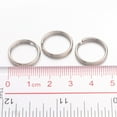 thumbnail image 3 of Iron Split Rings Double Loops Jump Rings Platinum Color 1.5mm thick 16mm in diameter about 14.5mm inner diameter, 3 of 4