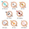 thumbnail image 2 of Bib Cotton Cartoon Wooden Rattle1PC Beech Wooden Rings Animals Shape Infant Products for 0-12 Months Newborn heqiyong LED, 2 of 2