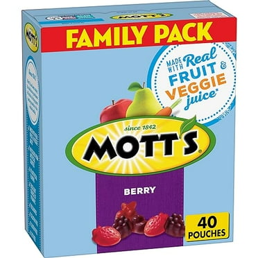 Mott's Fruit Flavored Snacks, Berry, Gluten Free Snack, Family Pack, 40 Ct, 32 oz