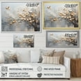 thumbnail image 4 of Designart Abstract Shapes Oversized framed wall art decor, Abstract Shapes framed wall Art, Vision Of Japanese Trees In Beige And Gold , Beige black framed wall art, 32x16 inches black frame, 4 of 5