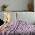 thumbnail image 3 of Unicorn Soft Flannel Fleece Throw Blanket, Polygonal Origami Inspired in a Monochrome Layout, Cozy Plush for Indoor and Outdoor Use, 50" x 60", Lilac Blue Violet, by Ambesonne, 3 of 5