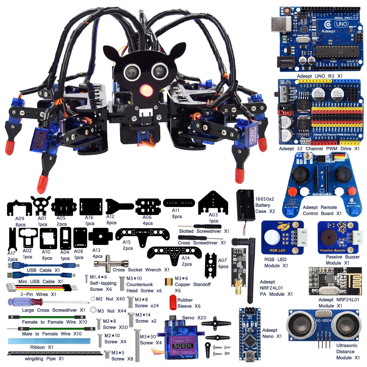 6 legged robot arduino