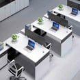 thumbnail image 4 of Reception Conference Office Desks Storage Drawers Modern Writing Office Desks Wooden Standing Scrivania Angolare Room Furniture My Lux Decor Round, 4 of 19