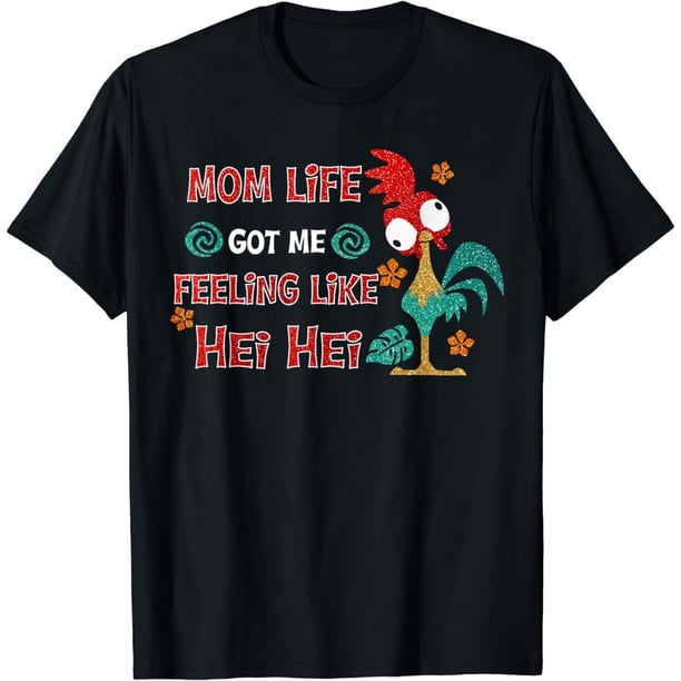 playera divertida de pollo para mamá, HEI HEI HEI para adultos, diseño de mamá