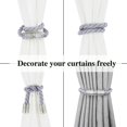 thumbnail image 5 of 2pack Strong Magnetic Curtain Tiebacks Decorative Rope Holdbacks Convenient Ties Backs for Thin or Thick Window Draperies, Grey, 5 of 5