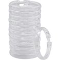 thumbnail image 1 of Shower Rings, 12pcs Clear Shower Curtain Hooks Round Plastic Shower Curtain Rings Hook Sli, 1 of 5