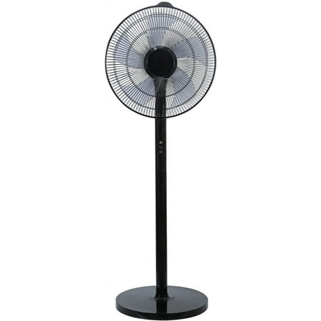 Simple Deluxe 15" Adjustable 12 Levels Speed Pedestal Stand Fan with Remote Control,1 Pack