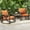 Orange, variant on MRUAKA Rocking Chair Bistro Set,3 Piece Outdoor Patio Furniture Set with 2 Rockers and 1 Metal Coffee Table with Thick Cushions for Porch,Backyard,Poolside,Orange