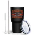 thumbnail image 3 of Rugby Is Cheaper Than Treatment - Rugby Player Tumbler with Splash Guard and Straw (30 Oz, Black), 3 of 7
