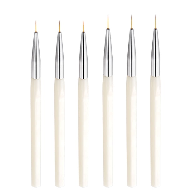 6 piezas, pincel de líneas finas, pincel para decoración de uñas, juego de bolígrafos para diseño de detalles, pincel para pintar uñas en Gel, herramienta para punteado de uñas